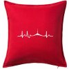 Ekg Jeseníky - Vankúš 50x50 - 50x50 - Vrátane výplne ( Červená )
