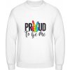 AWDis Mikina Nápis Proud to be me Arktická biela