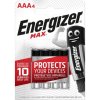 Batéria Energizer alkalická Max 1,5 V, typ AAA,4ks