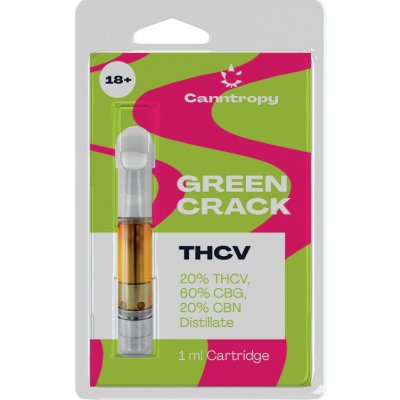 Canntropy THCV Cartridge Green Crack 20 % THCV 60 % CBG 20 % CBN 1 ml