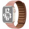 AppleKing remienok kožený ťah pre Apple Watch 42mm / 41mm / 40mm / 38mm - ružový - možnosť vrátiť tovar ZADARMO do 30tich dní