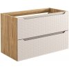 CMD Skrinka do kúpeľne LUXOR BEIGE 82-90-2S dub olejovany/béžová laminát 90 cm x 57 cm x 46 cm