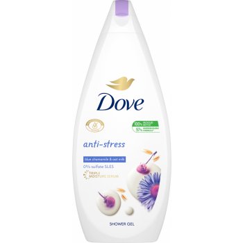 Dove Anti-Stress upokojujúci sprchový gél Blue Chamomile & Oat Milk 250 ml