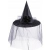 Čierny čarodejnícky klobúk na Halloween Čarodejnica