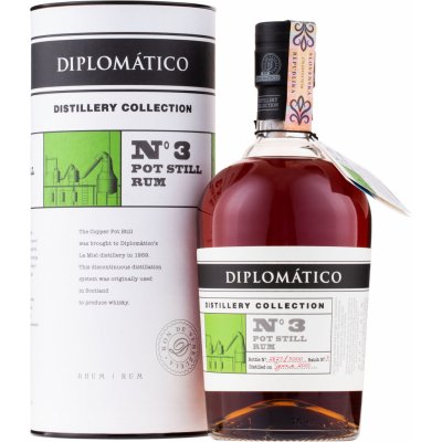 Diplomático No. 3 Pot Still Distillery Collection 47% 0,7 l (tuba)