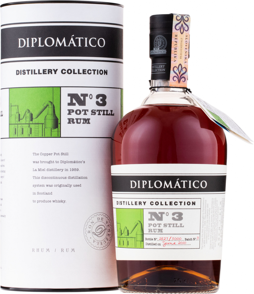 Diplomático No. 3 Pot Still Distillery Collection 47% 0,7 l (tuba)