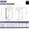 TRITON SLEVA! Stoj.rack 42U 600x800 černý, zadní kryt síto 80% RMA-42-A68-BAX-N1-OZA