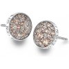 Hot Diamonds Strieborné náušnice Hot Diamonds Emozioni scintilla Champagne DE454