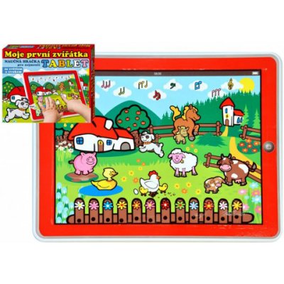 Teddies Tablet farma Moje první zvířátka 24x19x1,5 cm na baterie v krabičce