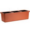 PLASTIA BERBERIS TRiO samozavlažovací Truhlík 117x40x35 cm terakota