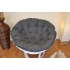 Nábytek PEGAS Polstr deluxe na křeslo papasan 110 cm - tmavě šedý melír