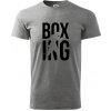Nápis Boxing - Klasické pánske tričko vyššej gramáže - S ( Tmavosivý melír )