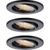 OBI LED vstavané svietidlo 86R čierne GU10, 3,5 W 345lm 3000K, pr. 86 mm, 3 ks