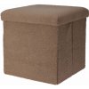 Storagesolutions Taburet s úložným priestorom BINI, 38 × 38 × 38 cm, hnedý