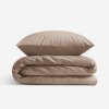 Goldea bavlnené posteľné obliečky - kávové hnedé 140 x 220 a 70 x 90 cm