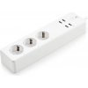 NEDIS Wi-Fi chytrý prodlužovací přívod/ 3x Schuko zásuvka/ 16A/ 4x USB/ 1,8m/ Android/ iOS/ Nedis® SmartLife/ bílá