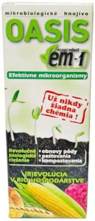 OASIS em-1 pôdne mikrobiologické hnojivo s regeneratívnymi mikroorganizmami pre všetky fázy rastu plodín 100 ml