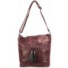 ZOE dámska crossbody koženková kabelka Fialová