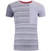 Dámske funkčné tričko Ortovox 185 ROCK'N'WOOL SHORT SLEEVE - svetlo šedá XL
