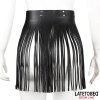 LateToBed BDSM Line Short Shake Fringe Skirt Black