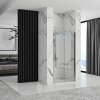 Rea Molier, skladacie sprchové dvere 80x190cm, 6mm číre sklo, chrómový profil + bočný magnetický profil, KPL-K6367