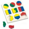 Bino Dřevěné puzzle geometrické tvary