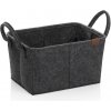 Kela Úložný kôš s ušami Fay 35 x 25 cm tm. sivá