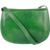 TALIANSKE Stredná dámska kožená kabelka crossbody Talianska zelená Vera pelle Viera verde