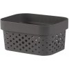 Curver Košík Infinity Dots 1,4L 12,5x16,7x8,3 cm tmavý sivý