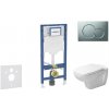 Geberit Duofix - Set predstenovej inštalácie, klozetu D-Code a dosky softclose, tlačidlo Sigma01, matný chróm SANI11CP2102