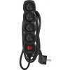 EMOS Predlzovaci kabel 16A (4zás. + vypínač) 3M ČIERNY PC1413R
