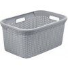 Curver koš na čisté prádlo RATTAN 45 l - svetlý šedý 00708-099
