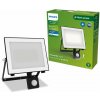 LED reflektor 50W 5400lm 3000K IP65 so senzorom pohybu a súmraku čierny Lois Philips