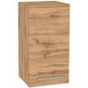 Mereo, Mereo Bino kúpeľňová skrinka horná 63 cm, pravá, Multidecor, Dub Wotan, MER-CN696DWOT