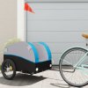 vidaXL Vozík za bicykel, čierno modrý 45 kg, železo 94128