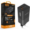 Aligator nabíjačka PD65W, 2USB-C, 1xUSB-A, čierna, CHPD0027
