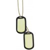 Mil-Tec Dog-Tags psie štítky zlaté s retiazkou a tlmičom