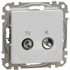 TV R zásuvka priebežná 10dB alu, Sedna Design (Schneider)