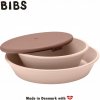 BIBS tanier a miska s viečkom Blush 3 ks