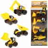 Teddies Auto stavebné 4ks plast 10cm v krabici 12,5x34x6cm