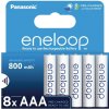 Akumulátory Panasonic eneloop AAA 800 mAh mikrotužkové BK-4MCDE/8BE 8 ks výhodné balenie
