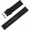 Ricardo Sefro, silikónový remienok, čierny, strieborná spona 22 mm