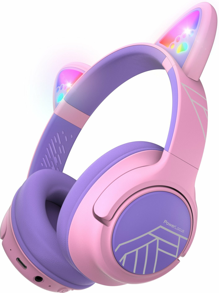 PowerLocus Bobo Cat Ears Wireless Headphones for Kids