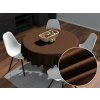 Biante Okrúhly obrus/imitácia brúsenej kože Alcantara ALC-013 Hnedý Ø 60 cm