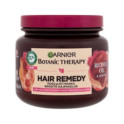 Garnier Botanic Therapy Ricinus Oil & Almond Hair Remedy posilující maska pro slabé vlasy se sklonem k padání 340 ml pro ženy