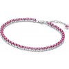 Pandora Tenisový strieborný náramok s ružovými zirkónmi Timeless 591469C04 20 cm