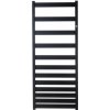 Instalprojekt - Kúpeľňový radiátor BELTI čierna farba - Farba radiátora - Čierna, Rozmer radiátora - 500 × 1203 mm, výkon 473 W, Typ pripojenia - Stredové 50 mm RADBEL501231SP