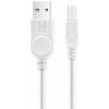 Aligator kabel microUSB prodloužený kon. 9mm Bílý DAKAMUOUTWT