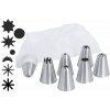 CONTACTO Sada 7 dekoračných koncoviek z nehrdzavejúcej ocele + zdobiace vrecko | CONTACTO, 1711/007