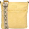 Beagles Malaga dámska crossbody taška s dekoratívnym popruhom žltá